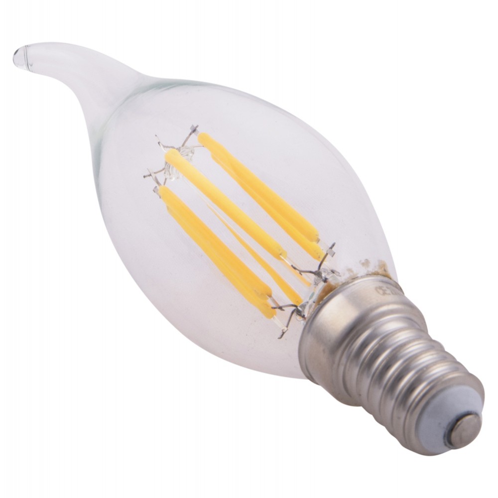 ΛΑΜΠΤΗΡΑΣ HM4047.01 ΣΤΥΛ ΦΛΟΓΑ LED FILAMENT 6W E14 3000K ΔΙΑΦΑΝΟ DIMMABLE