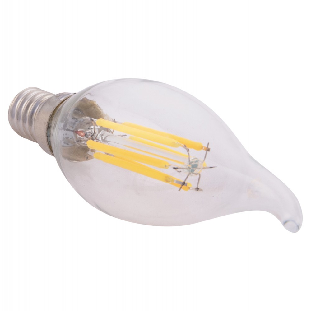 ΛΑΜΠΤΗΡΑΣ HM4047.01 ΣΤΥΛ ΦΛΟΓΑ LED FILAMENT 6W E14 3000K ΔΙΑΦΑΝΟ DIMMABLE