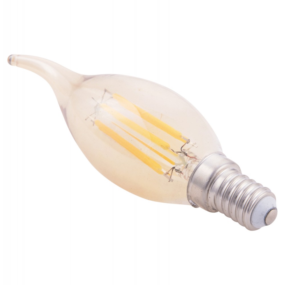 ΛΑΜΠΤΗΡΑΣ HM4047.02 ΣΤΥΛ ΦΛΟΓΑ LED FILAMENT 6W E14 3000K GOLD DIMMABLE