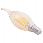 ΛΑΜΠΤΗΡΑΣ HM4047.02 ΣΤΥΛ ΦΛΟΓΑ LED FILAMENT 6W E14 3000K GOLD DIMMABLE