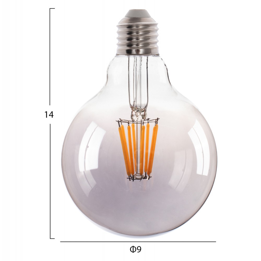 ΛΑΜΠΤΗΡΑΣ GLOBO LED FILAMENT 8W E27 3000K ΦΙΜΕ DIMMABLE HM4050.03