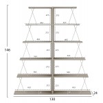 ΣΕΤ ΒΙΒΛΙΟΘΗΚΕΣ 2ΤΜΧ MINI TARS HM11772.11 ΜΕΛΑΜΙΝΗ SONAMA-ΛΕΥΚΟ 65x24x146Υεκ.(x2)