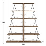 ΣΕΤ ΒΙΒΛΙΟΘΗΚΕΣ 2ΤΜΧ MINI TARS HM11772.14 ΜΕΛΑΜΙΝΗ ΦΥΣΙΚΟ OAK-ΜΑΥΡΟ 65x24x146Υεκ.(x2)