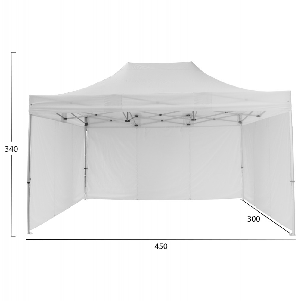 GAZEBO ΕΠΑΓΓΕΛΜΑΤΙΚΟ ΒΑΡΕΩΣ ΤΥΠΟΥ CRESSEN HM21098.01 ΠΤΥΣΣΟΜΕΝΟ ΑΛΟΥΜΙΝΙΟΥ 3x4,5x3,4Yμ