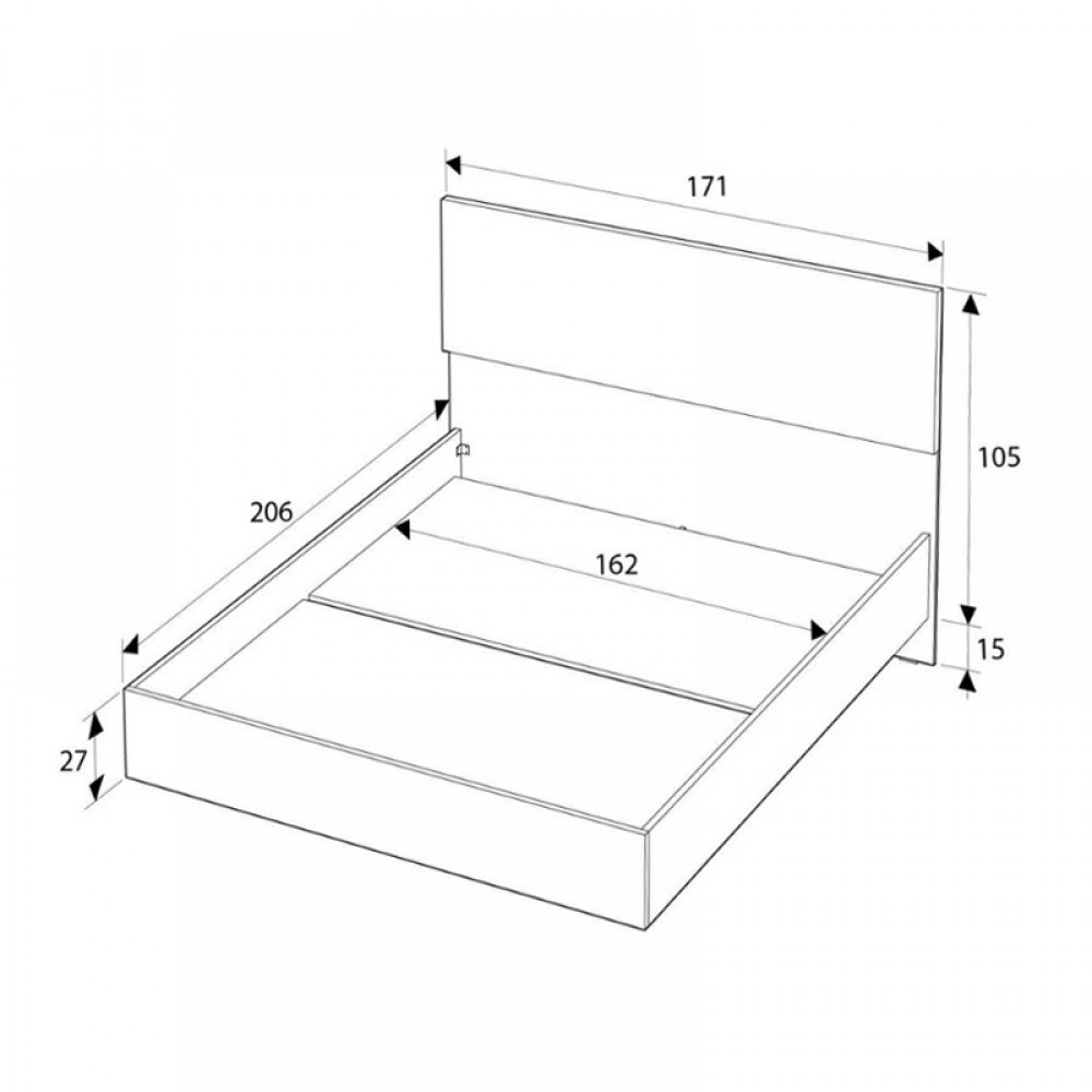 Κρεβάτι Oryana Megapap χρώμα λευκό 160x200εκ.