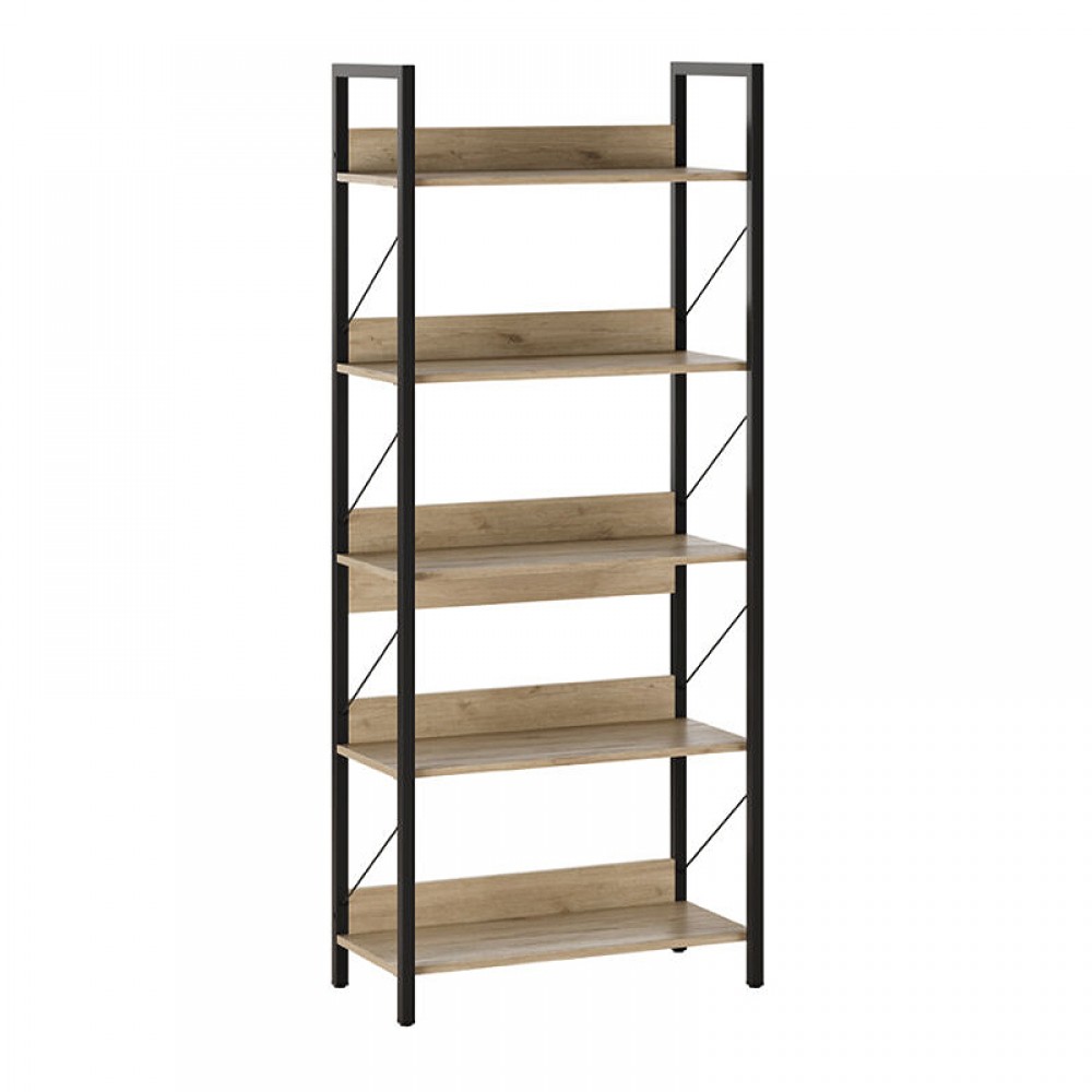 Βιβλιοθήκη Connect Megapap χρώμα florida oak 73x35x172εκ.