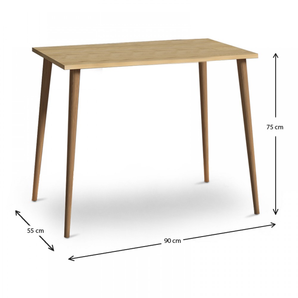 Γραφείο Fiona Megapap από μελαμίνη χρώμα oak 90x55x75εκ.