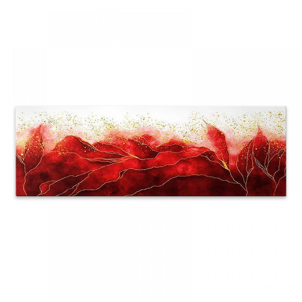 Πίνακας σε καμβά "Red Passion" Megapap ψηφιακής εκτύπωσης 120x40x3εκ.