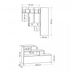 Έπιπλο εισόδου Vesty Megapap χρώμα ανοιχτό καρυδί 100x30x61εκ.