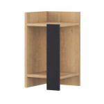 Κομοδίνο Elos Megapap χρώμα saphhire oak - silky black 30x31,7x55εκ.