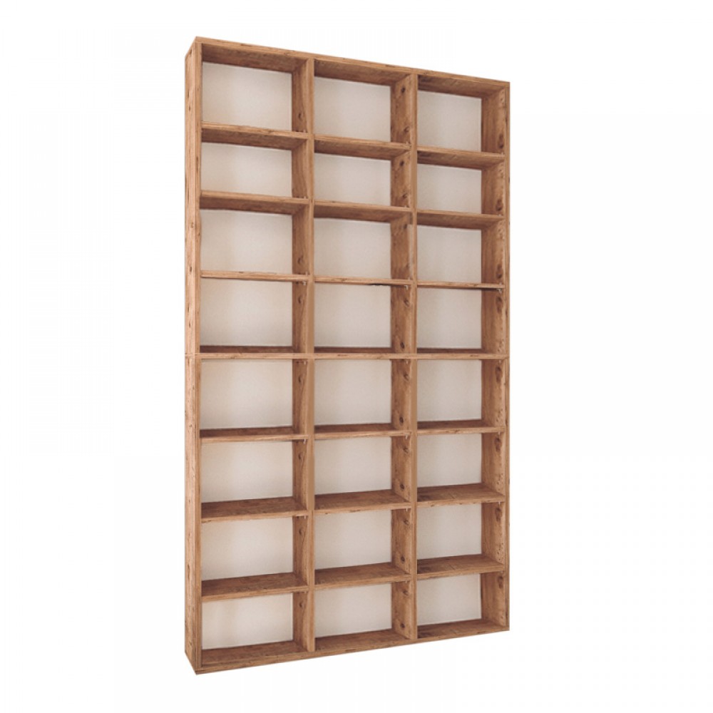 Βιβλιοθήκη μελαμίνης Fyodor Megapap χρώμα pine oak 102x16x178εκ.