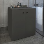 Έπιπλο πλυντηρίου Gray Megapap χρώμα ανθρακί 70x66x90εκ.