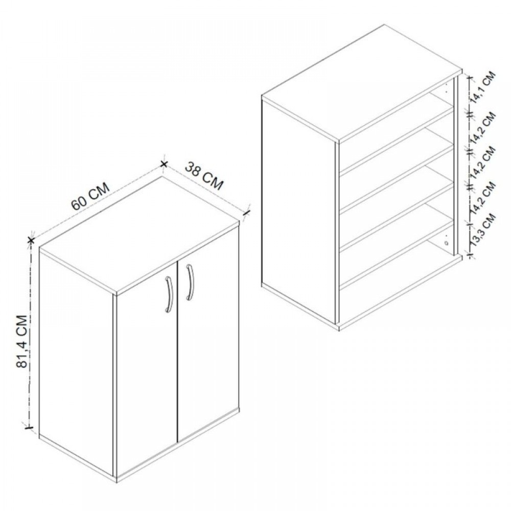 Παπουτσοθήκη - Ντουλάπι Manolo Megapap χρώμα λευκό 60x38x81,4εκ.