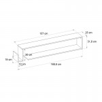 Έπιπλο τηλεόρασης επιτοίχιο Regnar Megapap χρώμα rebab 168,6x25x31,8εκ.