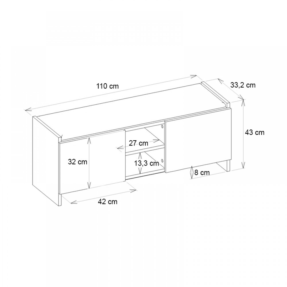 Παπουτσοθήκη Verly Megapap χρώμα λευκό 110x33,2x43εκ.