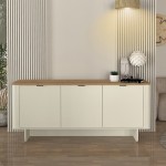 Μπουφές Bohema Megapap χρώμα ivory - sepet oak 180x47x76,6εκ.