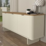 Μπουφές Bohema Megapap χρώμα ivory - sepet oak 180x47x76,6εκ.