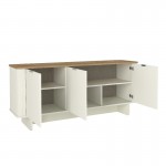 Μπουφές Bohema Megapap χρώμα ivory - sepet oak 180x47x76,6εκ.