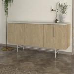 Μπουφές Rebel Megapap χρώμα rota oak - sandstone 150x45x76,5εκ.