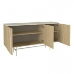 Μπουφές Rebel Megapap χρώμα rota oak - sandstone 150x45x76,5εκ.