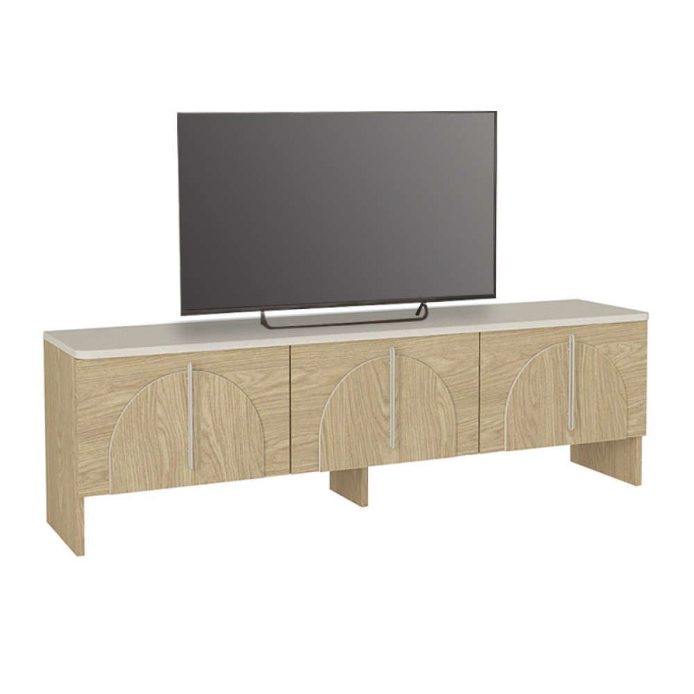 Έπιπλο τηλεόρασης Rebel Megapap χρώμα rota oak - sandstone 150x35x45εκ.