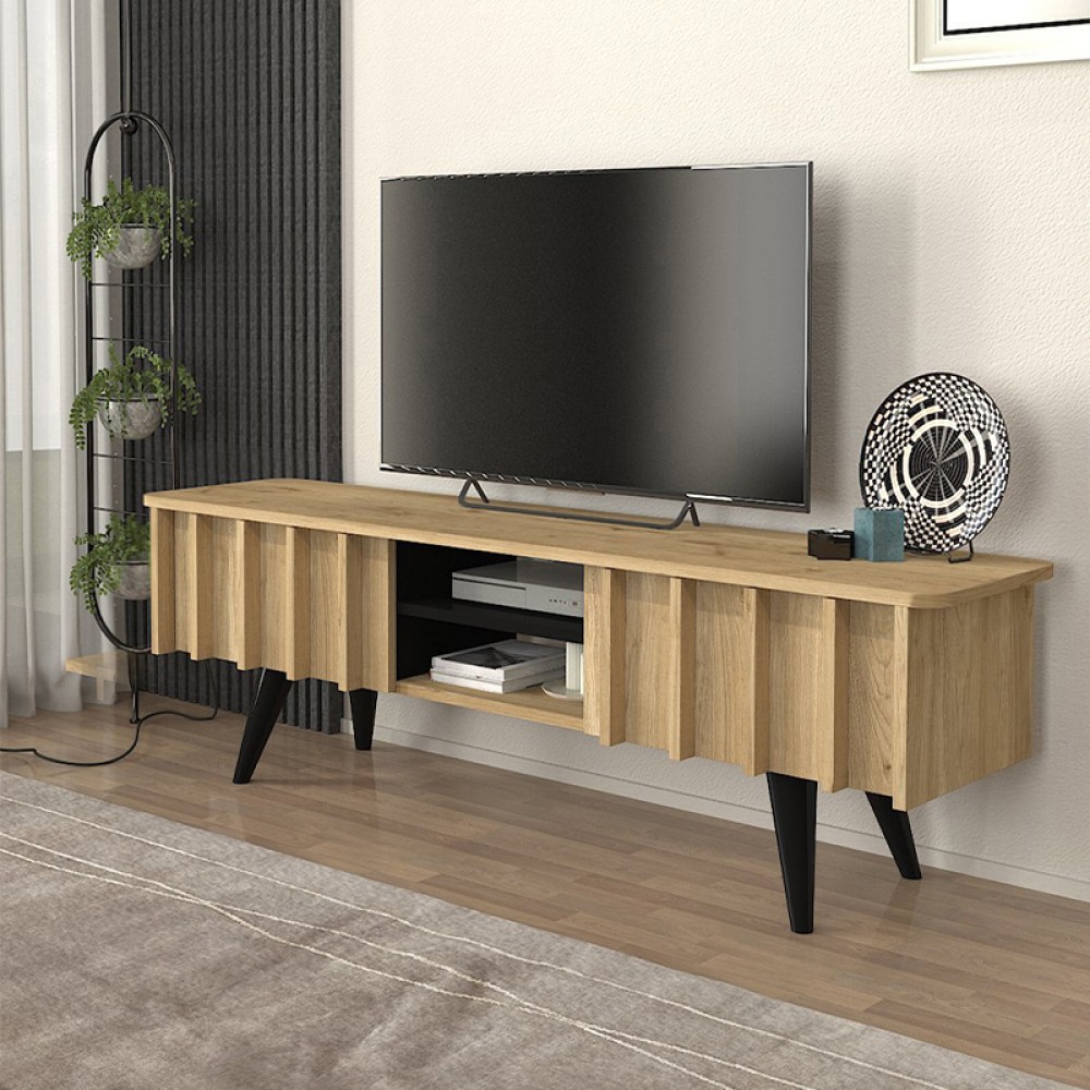 Έπιπλο τηλεόρασης Gemma Megapap χρώμα sepet oak 150x35x46,7εκ.