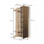 Έπιπλο εισόδου Soho Megapap από μελαμίνη χρώμα sonoma 90x36x194εκ.