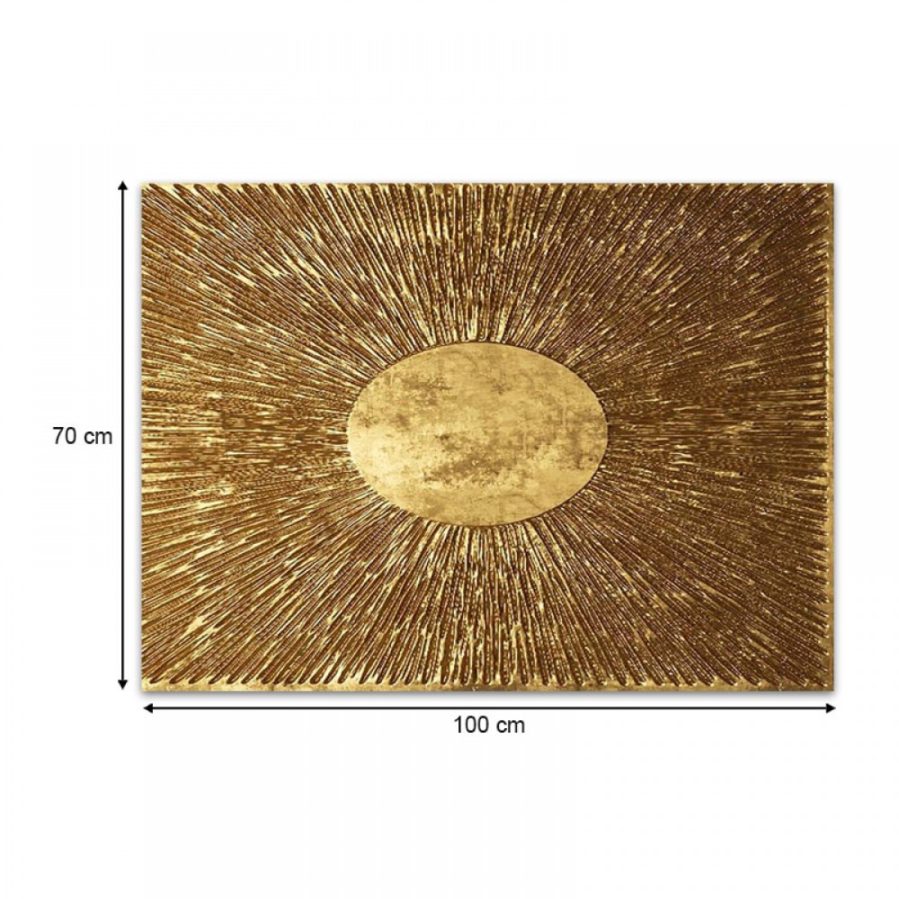 Πίνακας σε καμβά "Golden Sun" Megapap ψηφιακής εκτύπωσης 100x70x3εκ.