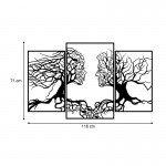 Διακοσμητικό τοίχου Tree Love Megapap μεταλλικό χρώμα μαύρο 116x71εκ.