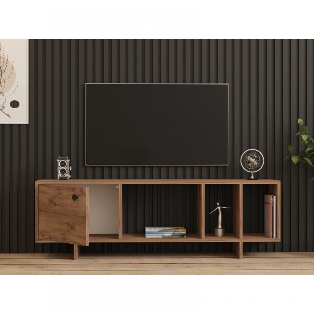 Έπιπλο τηλεόρασης Folsom Megapap χρώμα atlantic pine 140x29,9x45εκ.