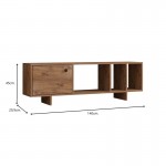 Έπιπλο τηλεόρασης Folsom Megapap χρώμα atlantic pine 140x29,9x45εκ.