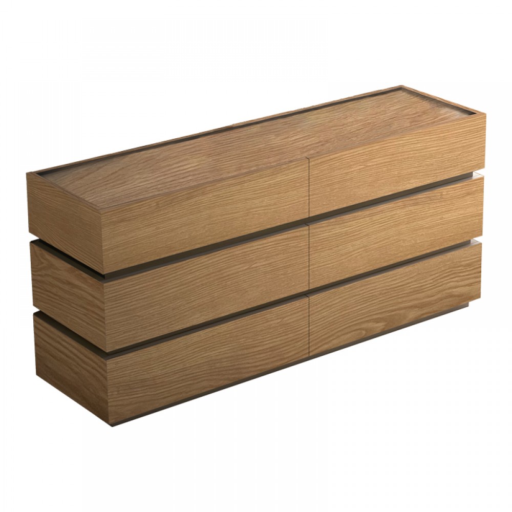 Συρταριέρα Sonlen pakoworld mdf σε oak απόχρωση 120x40x72εκ