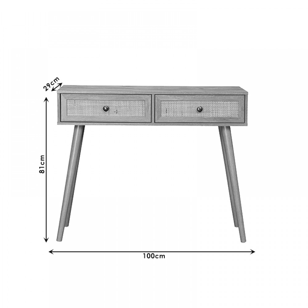 Κονσόλα Oslo pakoworld sonoma 100x29x81εκ