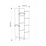 Ντουλάπι-στήλη Romane pakoworld μόκα 62.2x37.4x155.4εκ