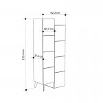 Ντουλάπι-στήλη Romane pakoworld λευκό 62.2x37.4x155.4εκ