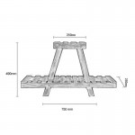 Ραφιέρα-σταντ φυτών Tisa pakoworld ξύλο καφέ 75x25x49εκ