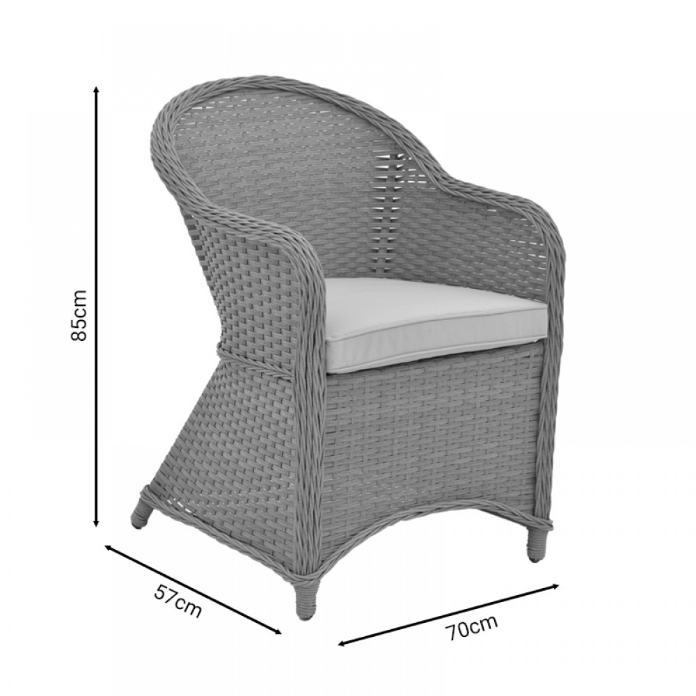 Tραπεζαρία Hadrian-Keir pakoworld σετ 7τεμ καφέ rattan-μπεζ textilene-καφέ αλουμίνιο 180x90x72εκ