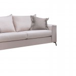 Καναπές Verona 3θέσιος cream - μαξιλάρια mocha 225x93x100εκ