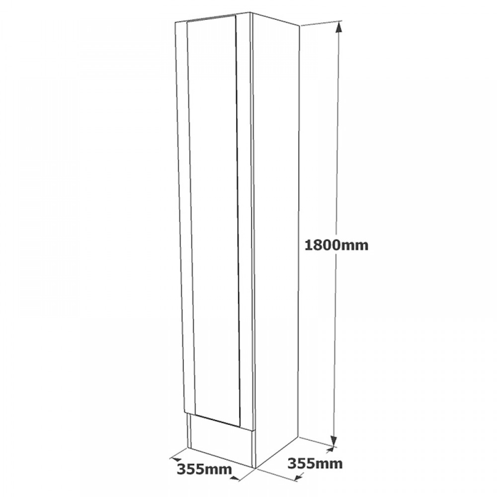 Ντουλάπι-στήλη Xara pakoworld sonoma 35.5x35.5x180εκ