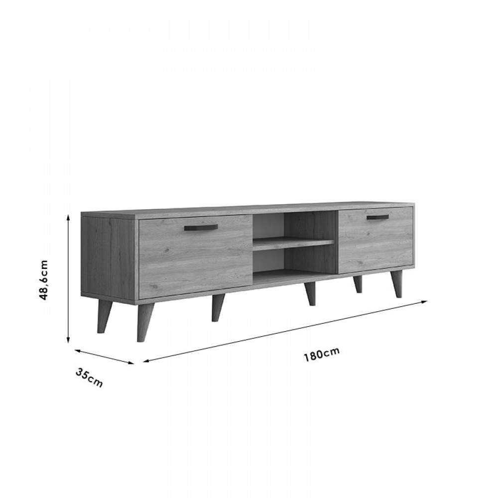 Έπιπλο τηλεόρασης Sabian pakoworld sonoma 180x35x48,5εκ