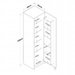 Ντουλάπα κουζίνας Amre pakoworld λευκό 45x42x180εκ