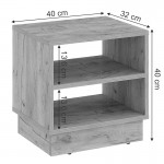 Κομοδίνο Mason pakoworld μελαμίνης σε oak απόχρωση 40x32x40εκ