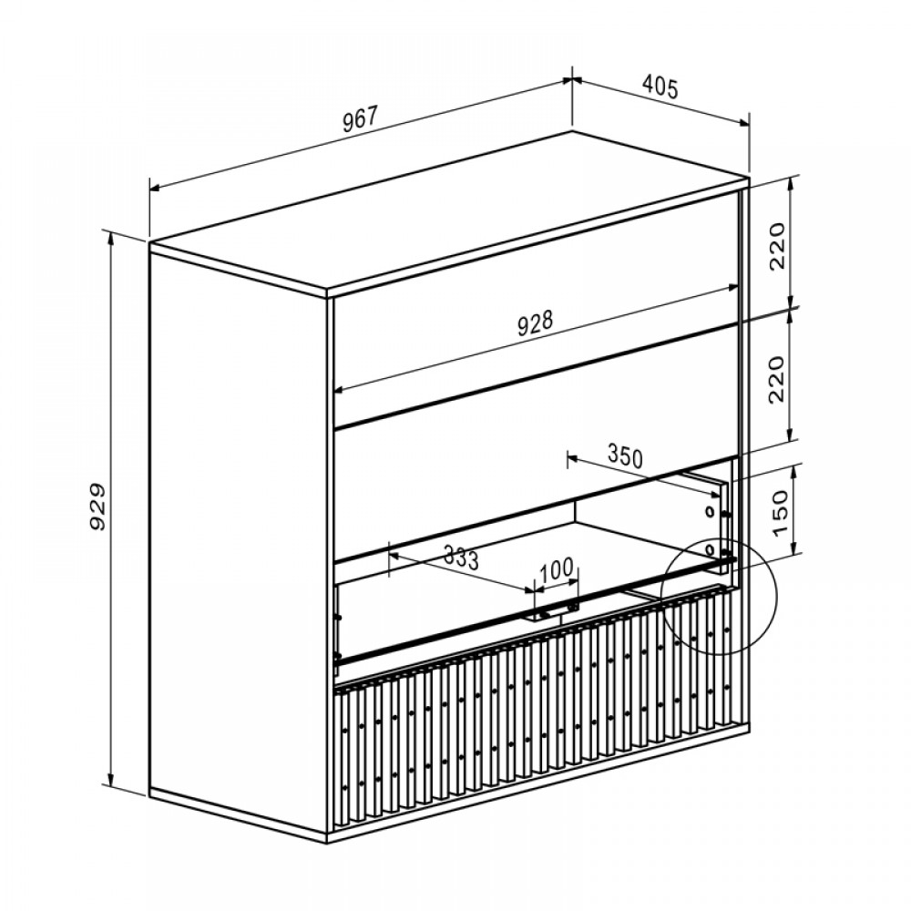 Συρταριέρα Bruse pakoworld μελαμίνη σε sonoma-oak απόχρωση 96.7x40.5x92.9εκ