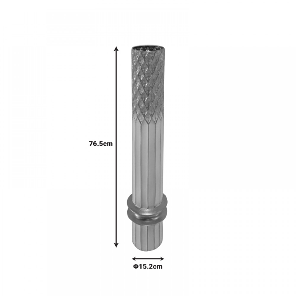 Διακοσμητικό βάζο δαπέδου Bruna Inart μέταλλο σε χρυσή και λευκή απόχρωση Φ15.2x76.5εκ