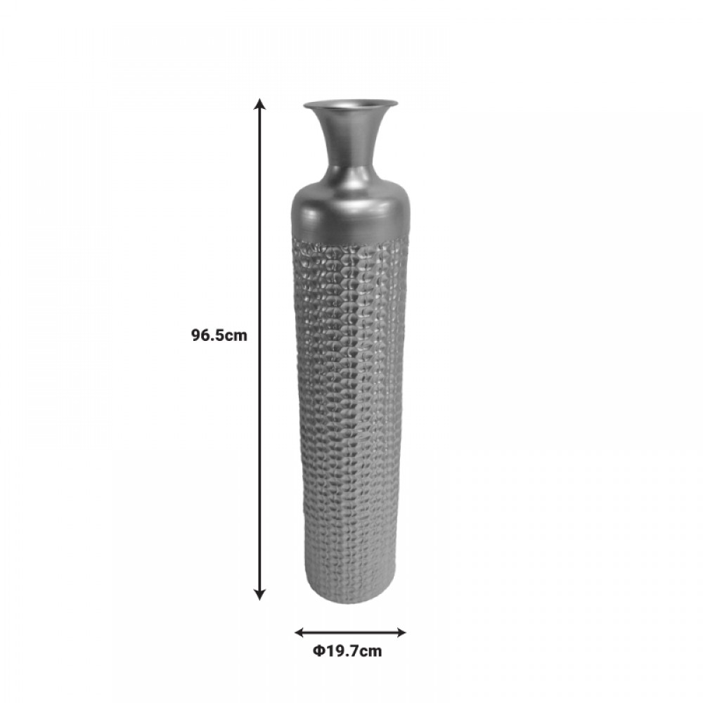 Διακοσμητικό βάζο δαπέδου Perikl Inart μέταλλο σε χρυσή απόχρωση Φ19.7x96.5εκ