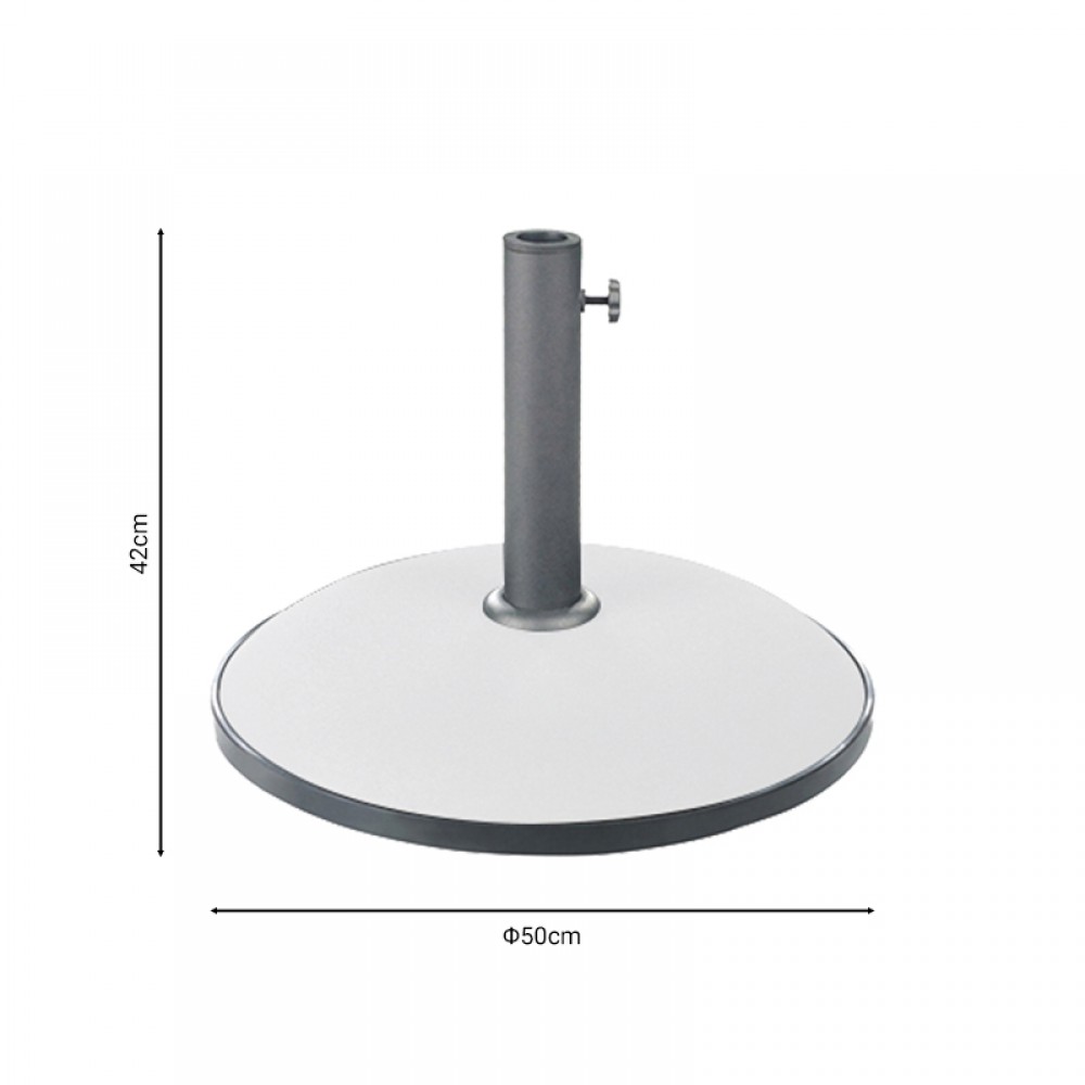 Βάση ομπρέλας Zicko pakoworld τσιμέντο λευκό 35kg Φ50εκ