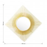 Καθρέπτης Sunshine pakoworld χρυσό 70x3x70εκ