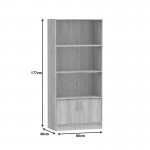 Βιβλιοθήκη Burcy pakoworld oak 80x40x177εκ