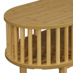 Κονσόλα Nodial pakoworld MDF/Bamboo σε φυσική απόχρωση 120x39x85εκ