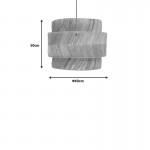 Φωτιστικό οροφής Zeniole Inart abaca σε φυσικό χρώμα Φ60x50εκ